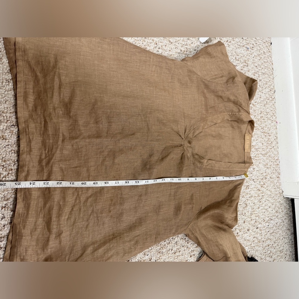 CP Shades Women's Tan V-Neck Top Size S - Picture 4 of 7